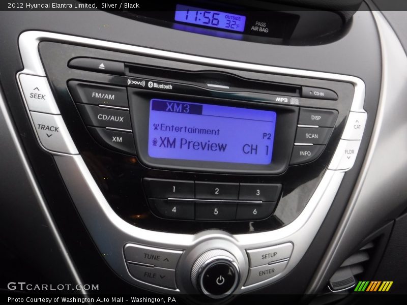 Silver / Black 2012 Hyundai Elantra Limited