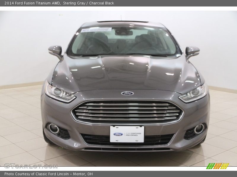 Sterling Gray / Charcoal Black 2014 Ford Fusion Titanium AWD