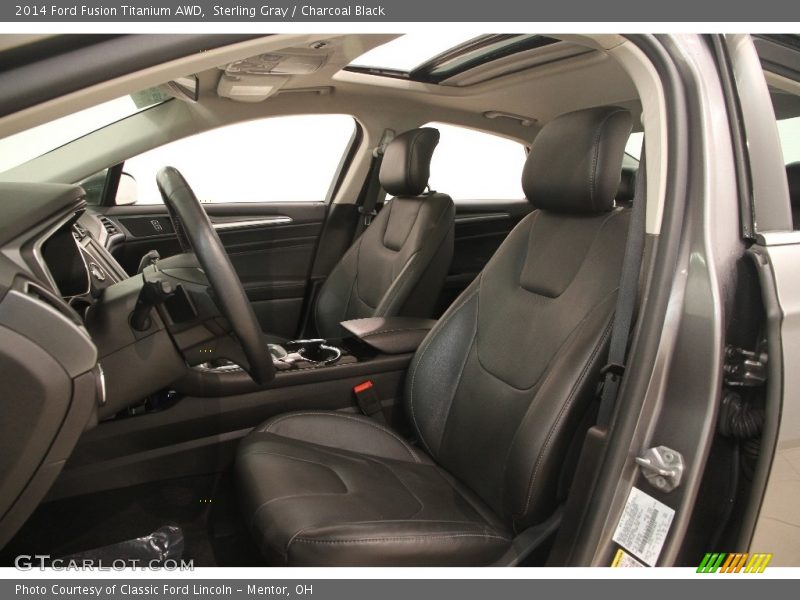Sterling Gray / Charcoal Black 2014 Ford Fusion Titanium AWD