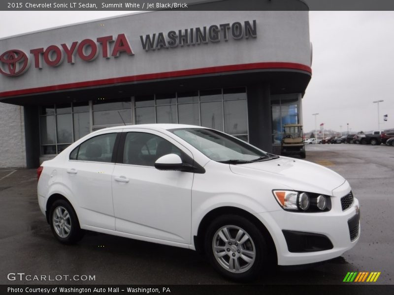 Summit White / Jet Black/Brick 2015 Chevrolet Sonic LT Sedan