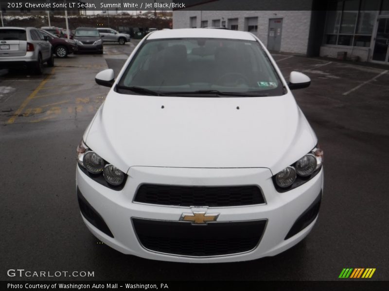 Summit White / Jet Black/Brick 2015 Chevrolet Sonic LT Sedan