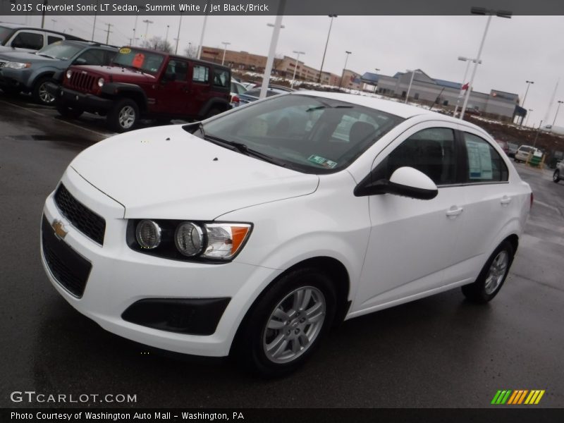 Summit White / Jet Black/Brick 2015 Chevrolet Sonic LT Sedan