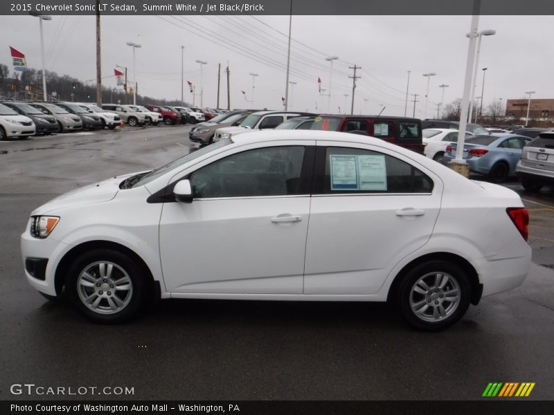 Summit White / Jet Black/Brick 2015 Chevrolet Sonic LT Sedan
