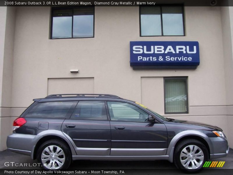 Diamond Gray Metallic / Warm Ivory 2008 Subaru Outback 3.0R L.L.Bean Edition Wagon