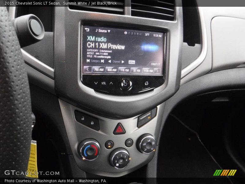Summit White / Jet Black/Brick 2015 Chevrolet Sonic LT Sedan