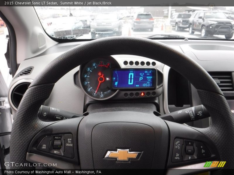 Summit White / Jet Black/Brick 2015 Chevrolet Sonic LT Sedan