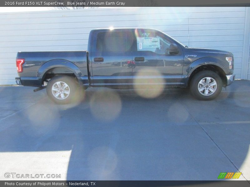Blue Jeans / Medium Earth Gray 2016 Ford F150 XLT SuperCrew