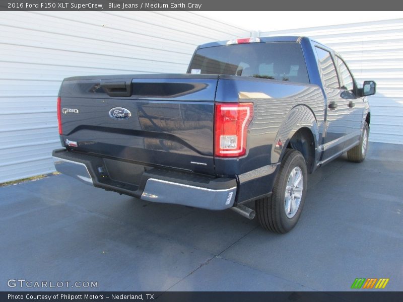 Blue Jeans / Medium Earth Gray 2016 Ford F150 XLT SuperCrew