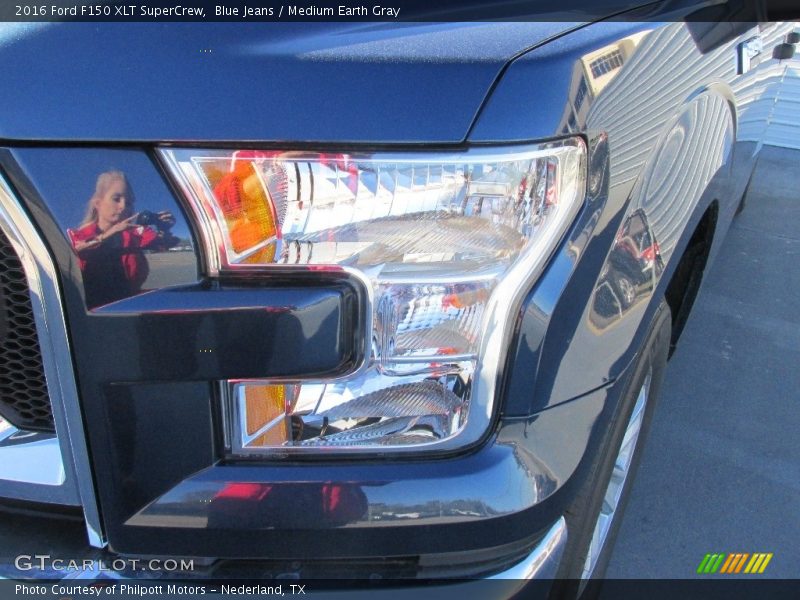 Blue Jeans / Medium Earth Gray 2016 Ford F150 XLT SuperCrew