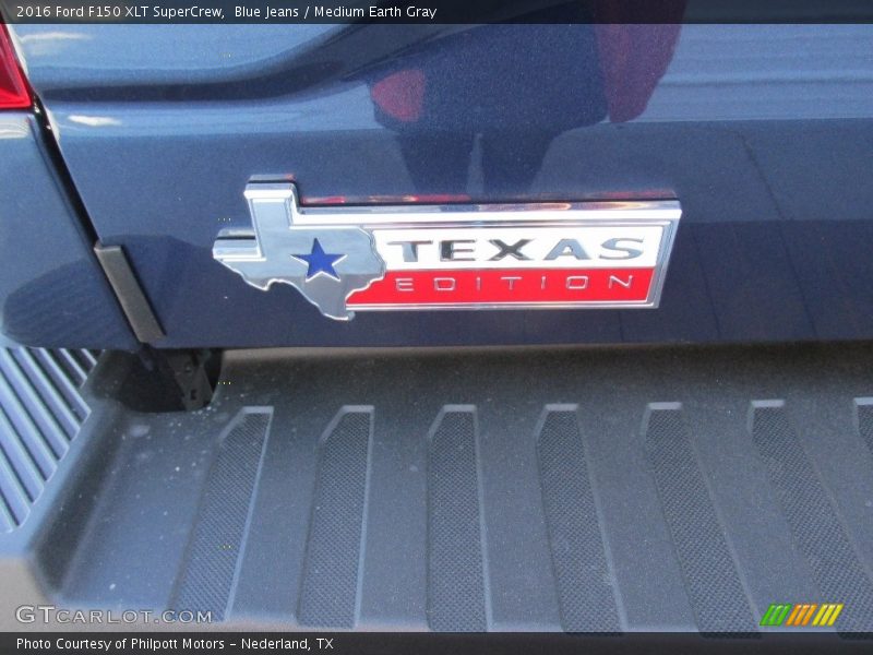 Blue Jeans / Medium Earth Gray 2016 Ford F150 XLT SuperCrew