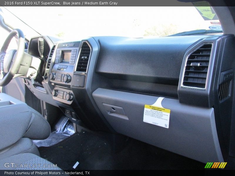 Blue Jeans / Medium Earth Gray 2016 Ford F150 XLT SuperCrew