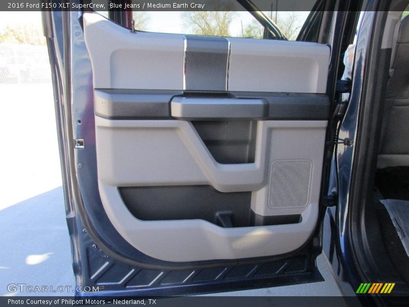 Blue Jeans / Medium Earth Gray 2016 Ford F150 XLT SuperCrew