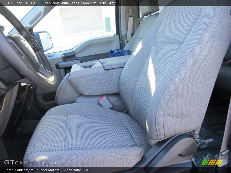 Blue Jeans / Medium Earth Gray 2016 Ford F150 XLT SuperCrew