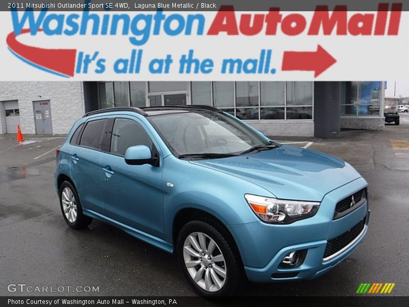 Laguna Blue Metallic / Black 2011 Mitsubishi Outlander Sport SE 4WD