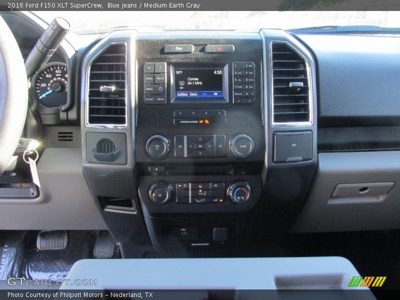 Blue Jeans / Medium Earth Gray 2016 Ford F150 XLT SuperCrew