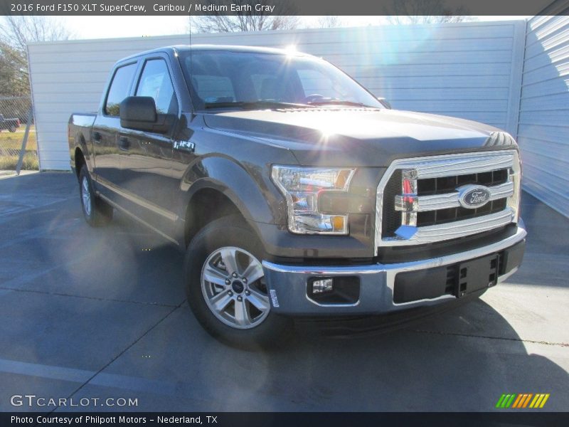 Caribou / Medium Earth Gray 2016 Ford F150 XLT SuperCrew