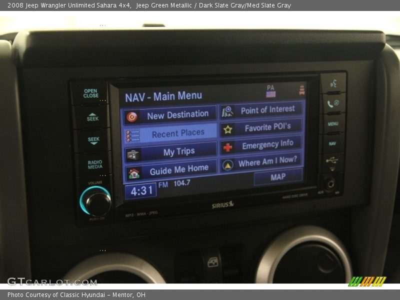 Controls of 2008 Wrangler Unlimited Sahara 4x4