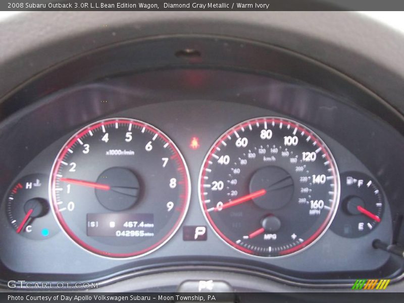 Diamond Gray Metallic / Warm Ivory 2008 Subaru Outback 3.0R L.L.Bean Edition Wagon