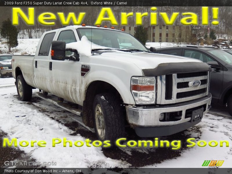 Oxford White / Camel 2009 Ford F350 Super Duty Lariat Crew Cab 4x4