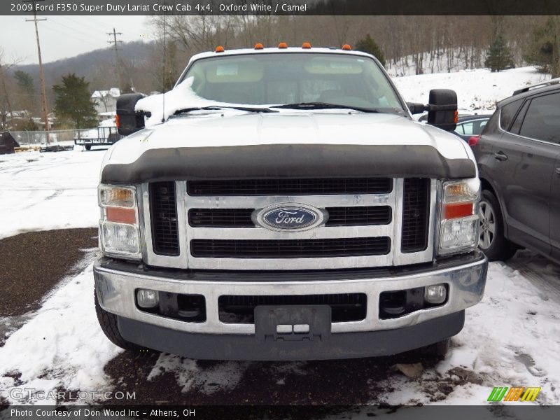 Oxford White / Camel 2009 Ford F350 Super Duty Lariat Crew Cab 4x4