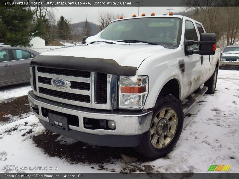 Oxford White / Camel 2009 Ford F350 Super Duty Lariat Crew Cab 4x4