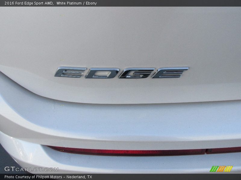 White Platinum / Ebony 2016 Ford Edge Sport AWD