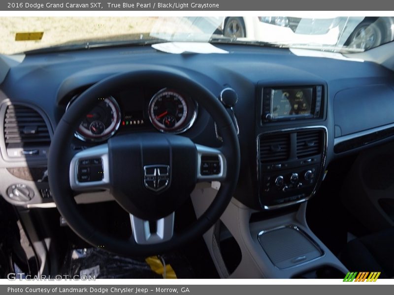 True Blue Pearl / Black/Light Graystone 2016 Dodge Grand Caravan SXT