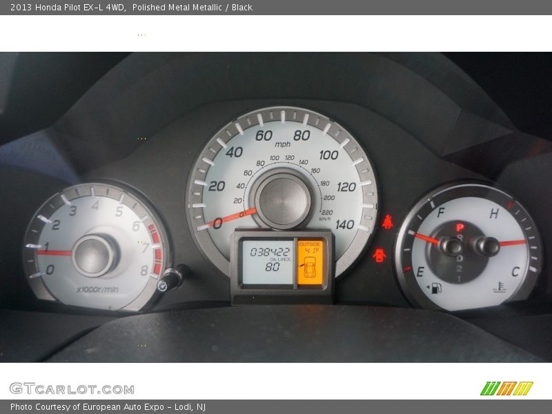Polished Metal Metallic / Black 2013 Honda Pilot EX-L 4WD