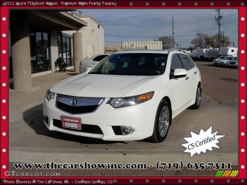 Premium White Pearl / Taupe 2011 Acura TSX Sport Wagon