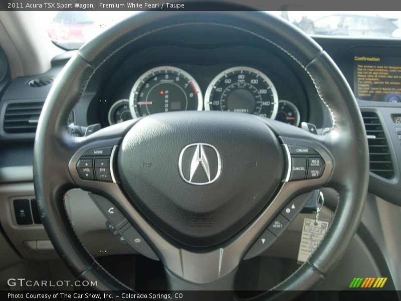 Premium White Pearl / Taupe 2011 Acura TSX Sport Wagon