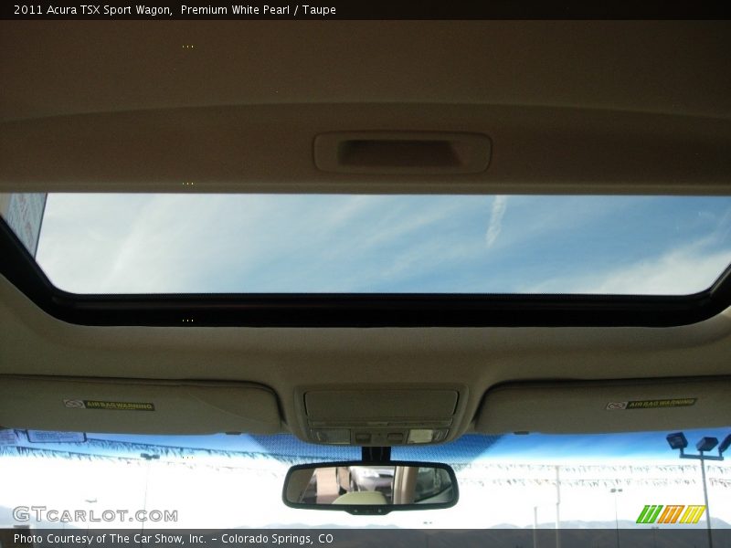 Premium White Pearl / Taupe 2011 Acura TSX Sport Wagon