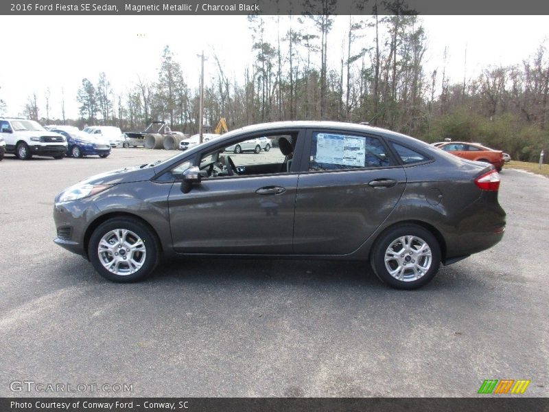 Magnetic Metallic / Charcoal Black 2016 Ford Fiesta SE Sedan