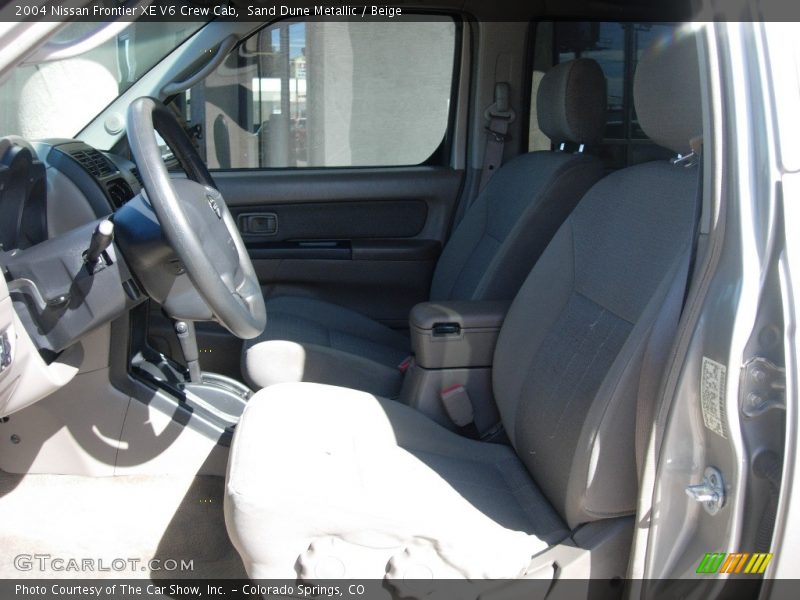 Sand Dune Metallic / Beige 2004 Nissan Frontier XE V6 Crew Cab