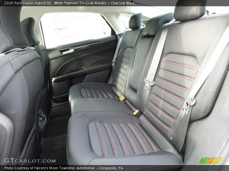 White Platinum Tri-Coat Metallic / Charcoal Black 2016 Ford Fusion Hybrid SE