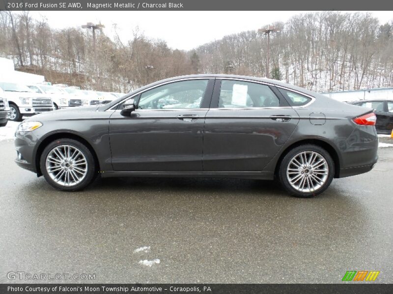 Magnetic Metallic / Charcoal Black 2016 Ford Fusion SE AWD