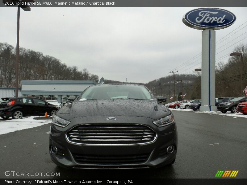 Magnetic Metallic / Charcoal Black 2016 Ford Fusion SE AWD