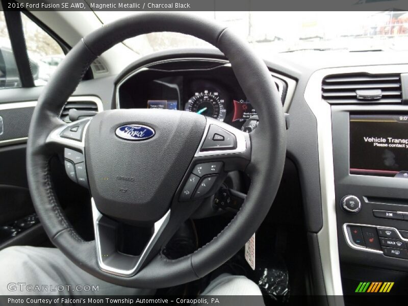 Magnetic Metallic / Charcoal Black 2016 Ford Fusion SE AWD