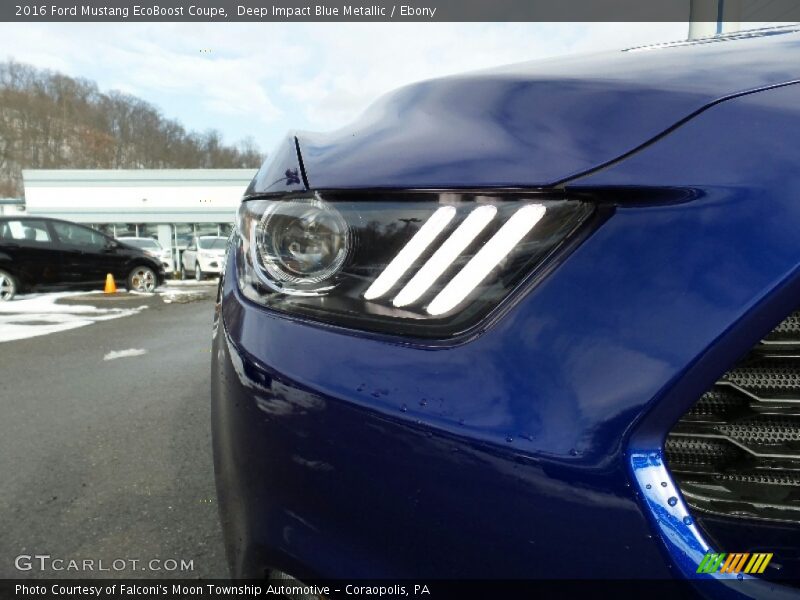 Deep Impact Blue Metallic / Ebony 2016 Ford Mustang EcoBoost Coupe