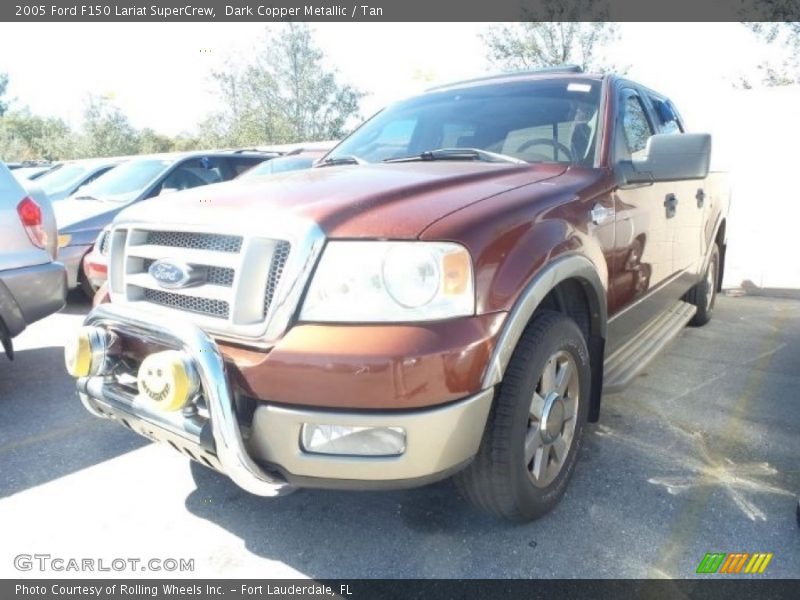 Dark Copper Metallic / Tan 2005 Ford F150 Lariat SuperCrew