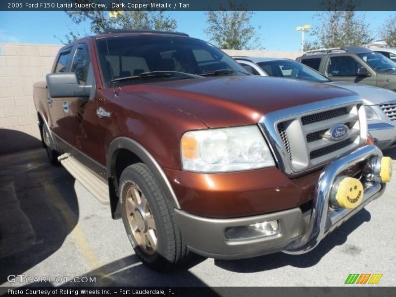 Dark Copper Metallic / Tan 2005 Ford F150 Lariat SuperCrew