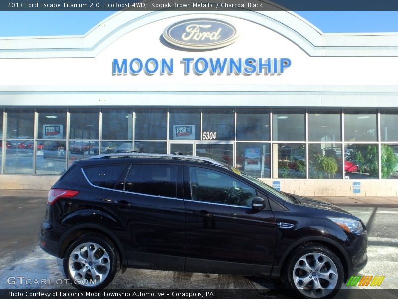 Kodiak Brown Metallic / Charcoal Black 2013 Ford Escape Titanium 2.0L EcoBoost 4WD