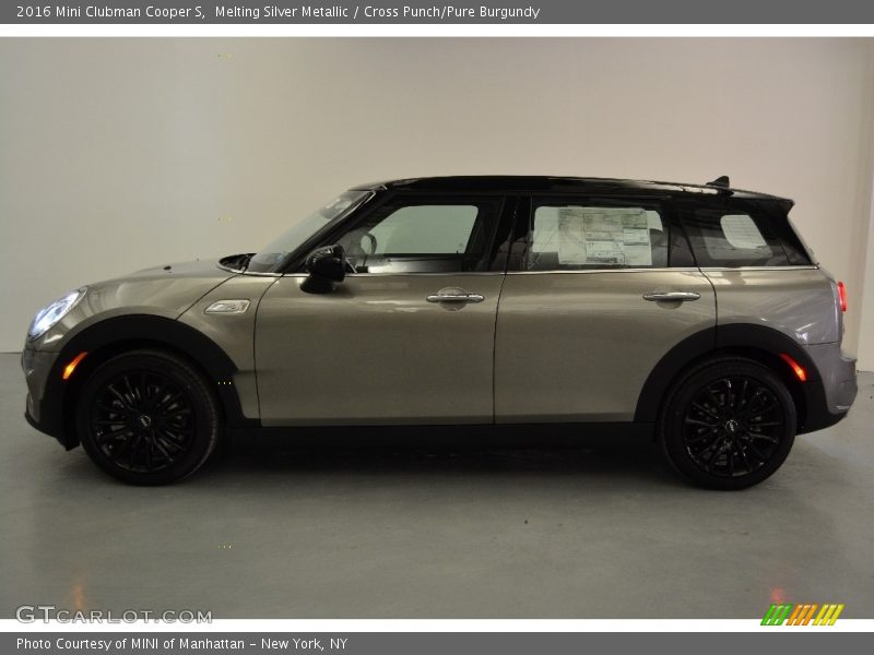 Melting Silver Metallic / Cross Punch/Pure Burgundy 2016 Mini Clubman Cooper S