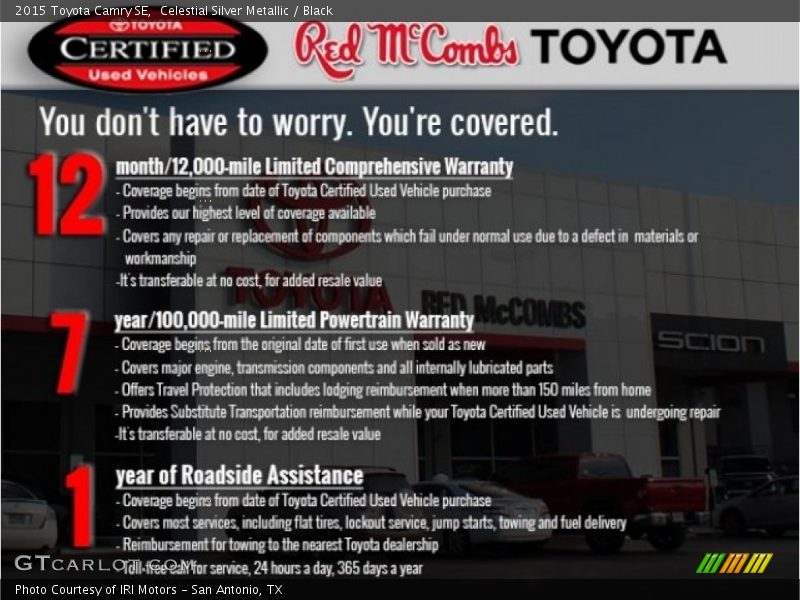 Celestial Silver Metallic / Black 2015 Toyota Camry SE
