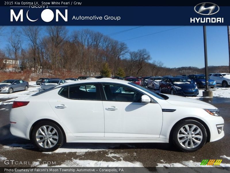 Snow White Pearl / Gray 2015 Kia Optima LX