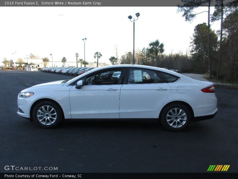 Oxford White / Medium Earth Gray 2016 Ford Fusion S