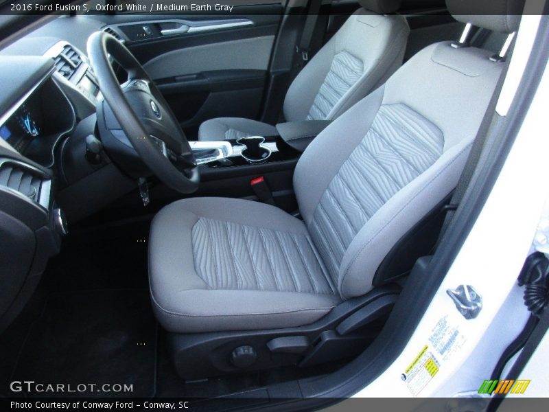 Oxford White / Medium Earth Gray 2016 Ford Fusion S