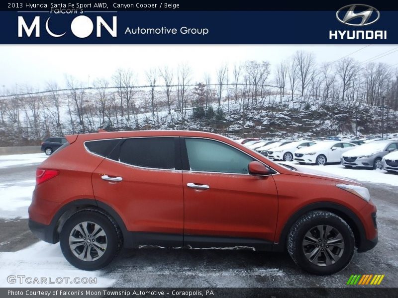 Canyon Copper / Beige 2013 Hyundai Santa Fe Sport AWD