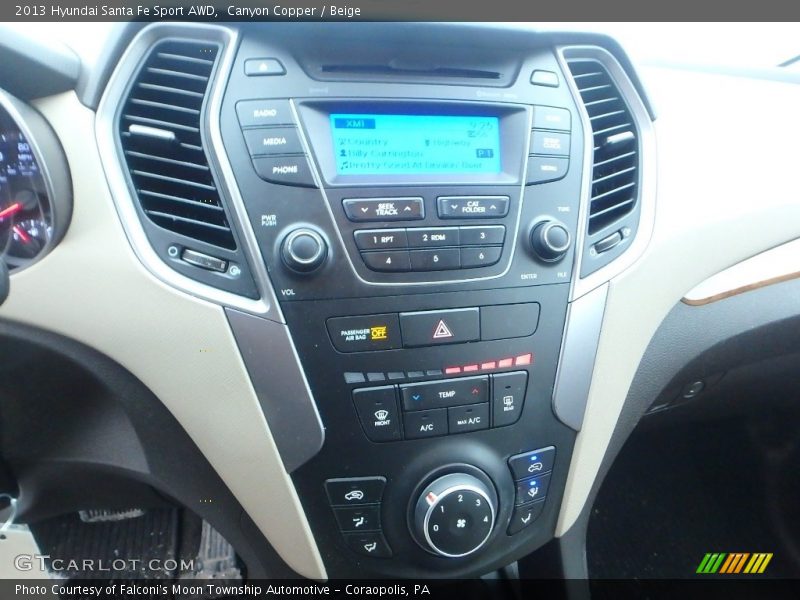Canyon Copper / Beige 2013 Hyundai Santa Fe Sport AWD