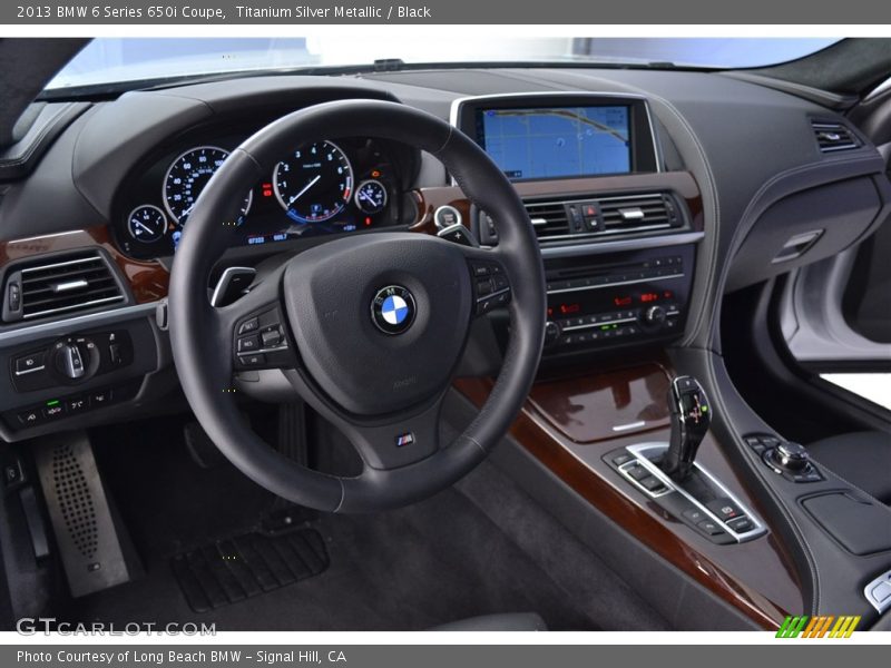 Titanium Silver Metallic / Black 2013 BMW 6 Series 650i Coupe