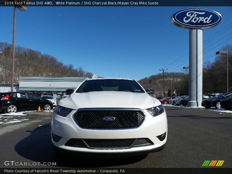 White Platinum / SHO Charcoal Black/Mayan Gray Miko Suede 2016 Ford Taurus SHO AWD